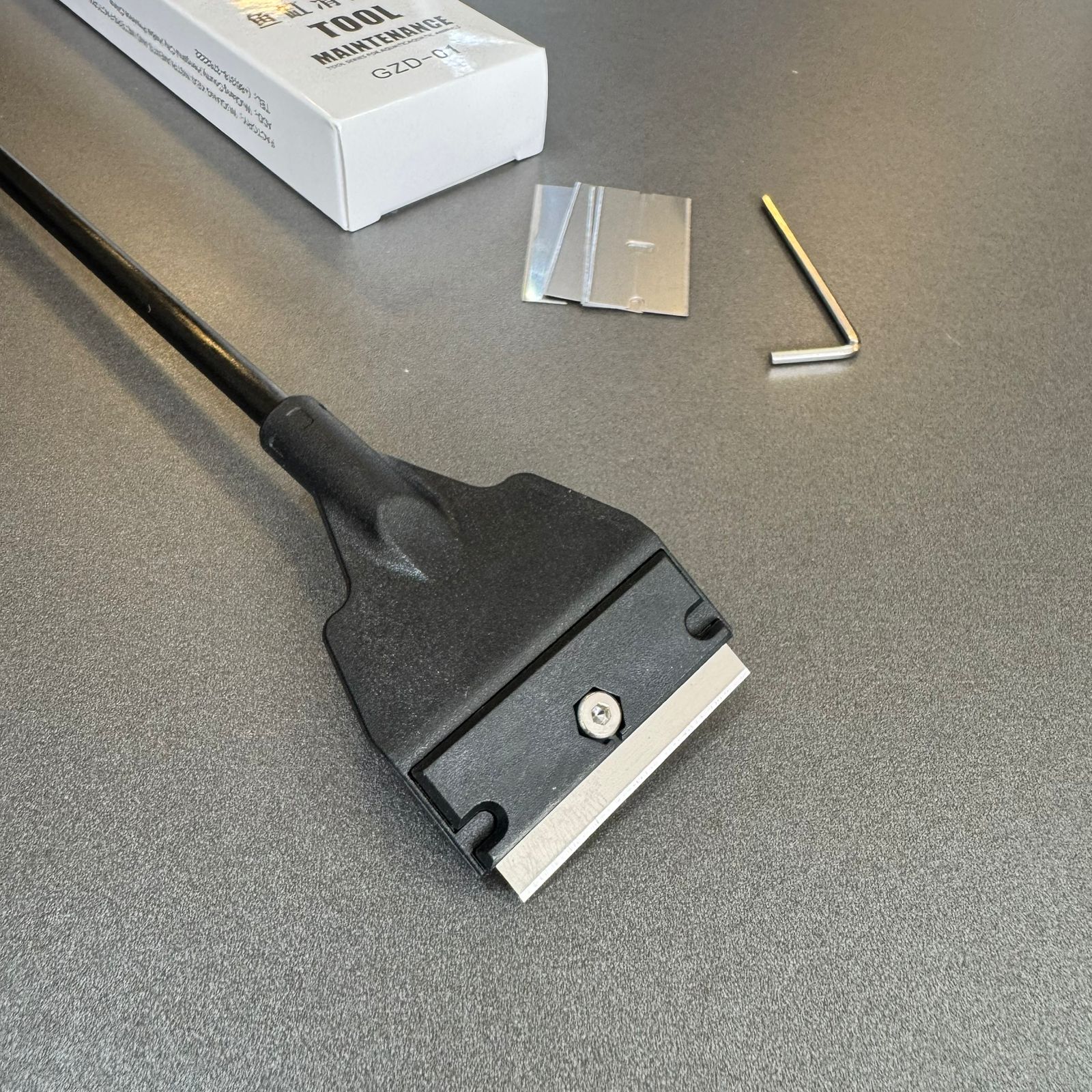 Raspador 30cm Cabo Longo p/ Remoção de Insufilm c/5 lâminas
