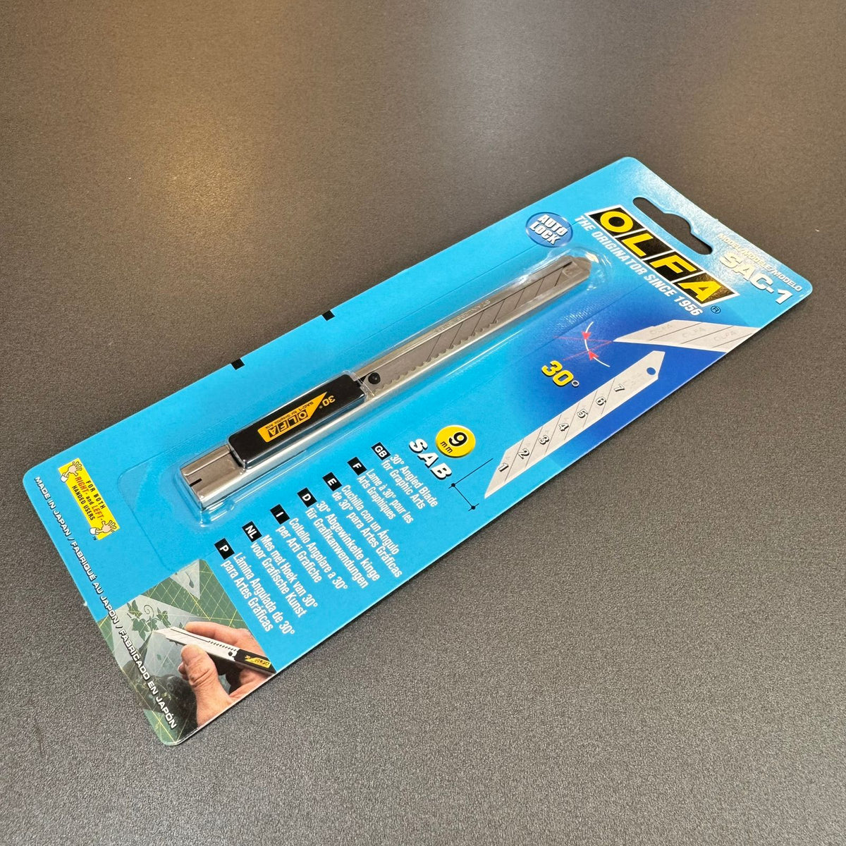 Estilete Inox OLFA SAC-1 Profissional 30° – Ideal p/ Window Film, PPF e Adesivos