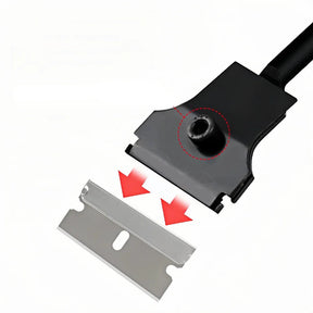 Raspador Lâmina Cabo Longo 30cm Metal + Kits De Lâminas