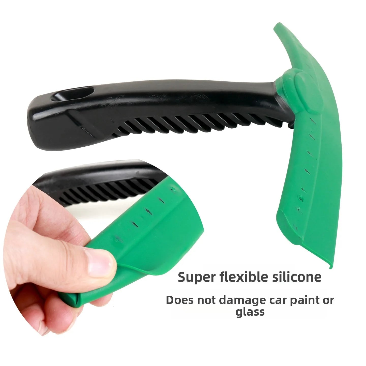 Rodo em T TOFAR Verde e Preto — Silicone Macio 25cm ou 35cm para Limpeza e Aplicação de PPF