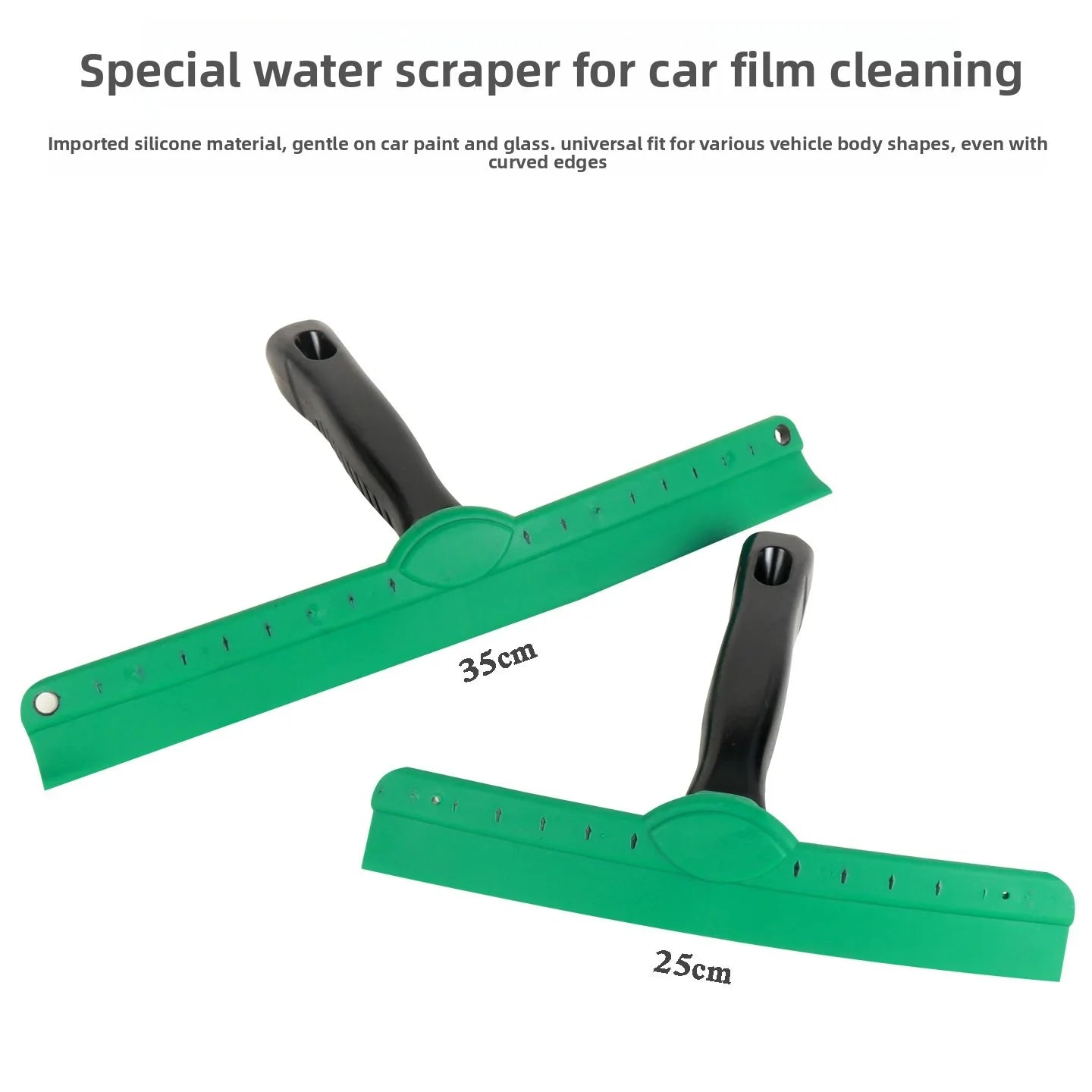 Rodo em T TOFAR Verde e Preto — Silicone Macio 25cm ou 35cm para Limpeza e Aplicação de PPF