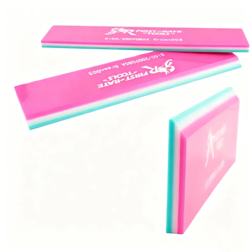 Kit 3 Borrachas STRtools Rosa — Rígida 20cm para Película de Segurança (PS)