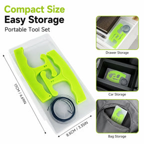 Kit Ferramenta para Remoção de Emblemas e Adesivos — Compacto com Estojo | Preto, Laranja ou Verde