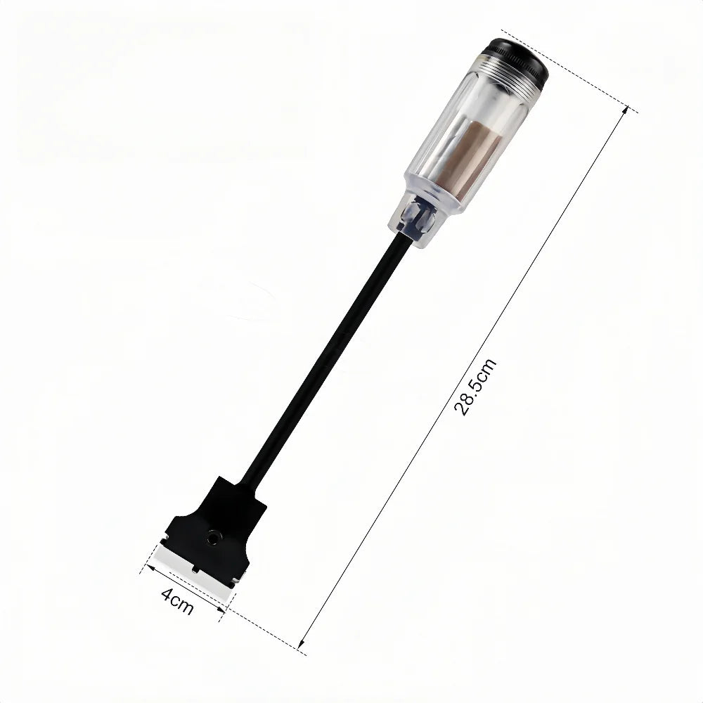 Raspador Lâmina Cabo Longo 30cm Metal + Kits De Lâminas
