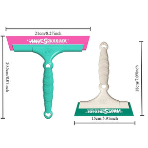 Kit 2 Rodos de Aplicação e Limpeza — Borracha 20cm e 15cm