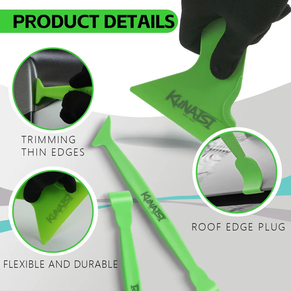 Kit Completo Kunaisi 18 Peças — Rodos, Luvas, Estilete e Acessórios para PPF e Window Film