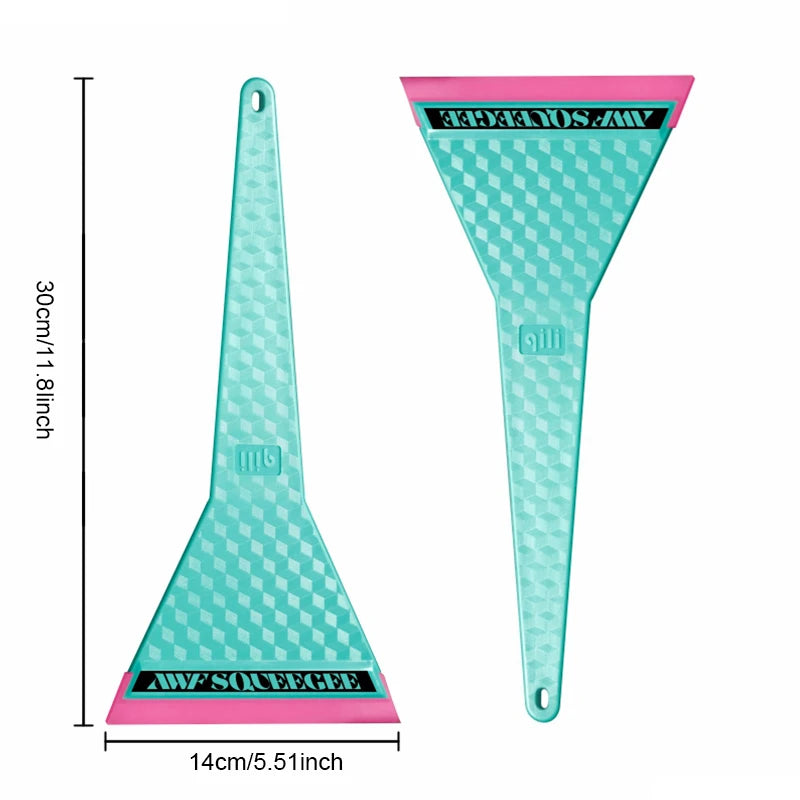 Espátula Longa 30cm Rosa — Ponta de Borracha 12cm para Aplicação em Para-brisa e Vigia Traseiro