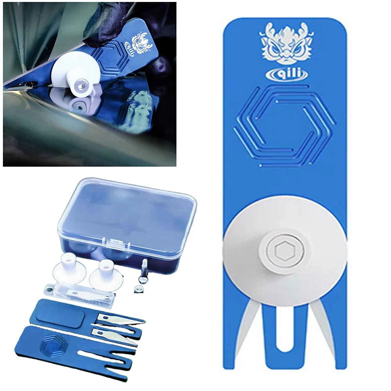 Cortador Guia Multifuncional com Lâmina Segura — Roxo ou Azul | Kit com 10 Lâminas de Reposição