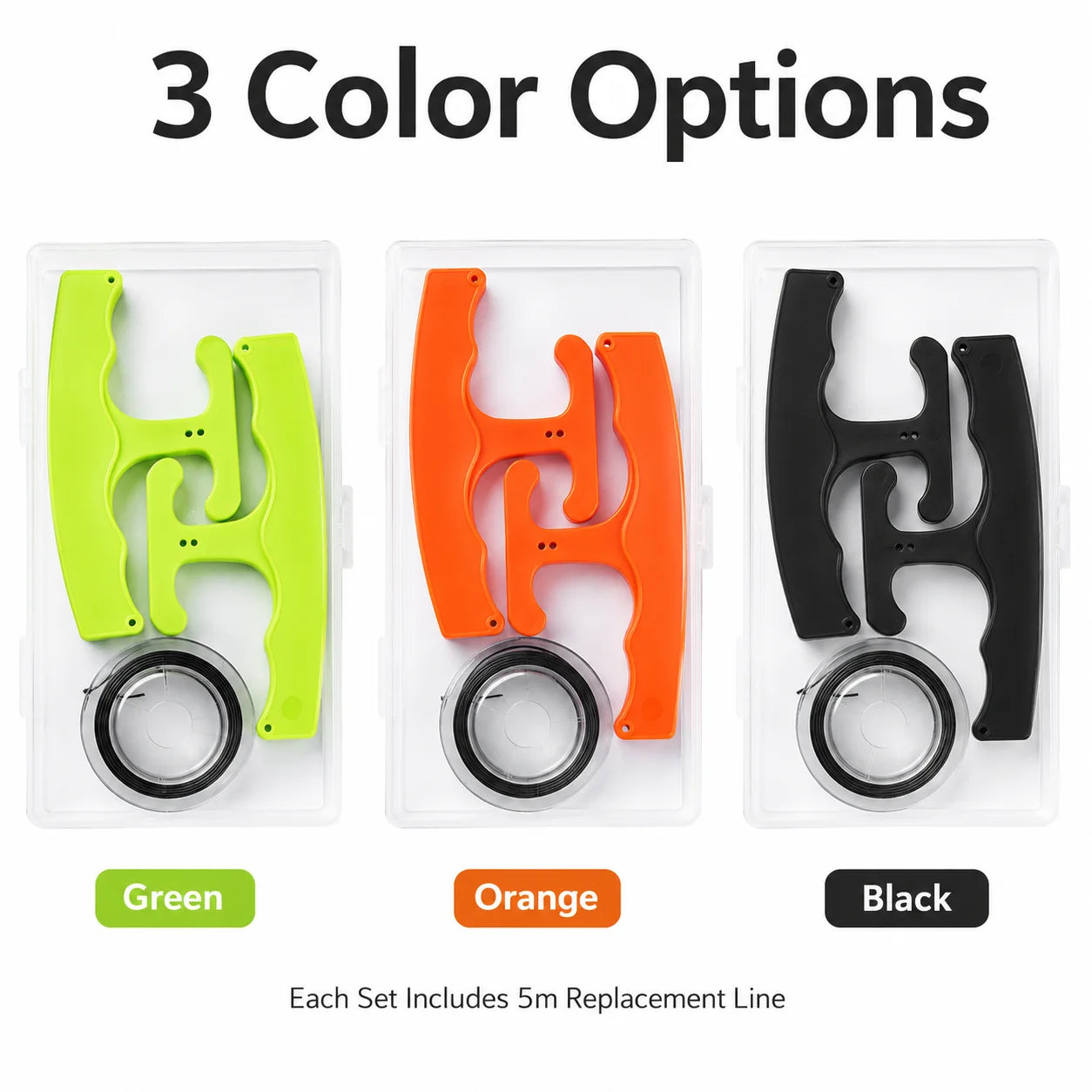 Kit Ferramenta para Remoção de Emblemas e Adesivos — Compacto com Estojo | Preto, Laranja ou Verde