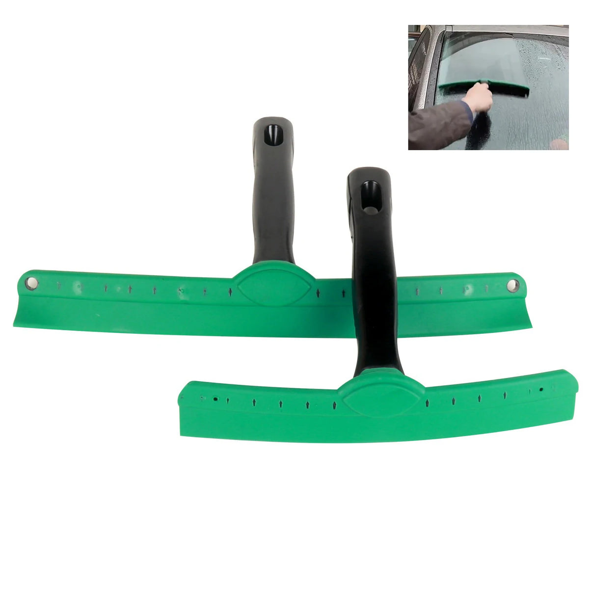 Rodo em T TOFAR Verde e Preto — Silicone Macio 25cm ou 35cm para Limpeza e Aplicação de PPF