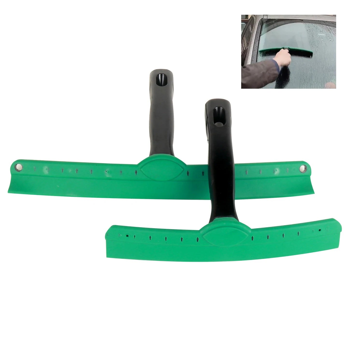 Rodo em T TOFAR Verde e Preto — Silicone Macio 25cm ou 35cm para Limpeza e Aplicação de PPF