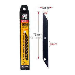 Caixa com 100 Lâminas SDI Black 9mm — Ângulo 30°
