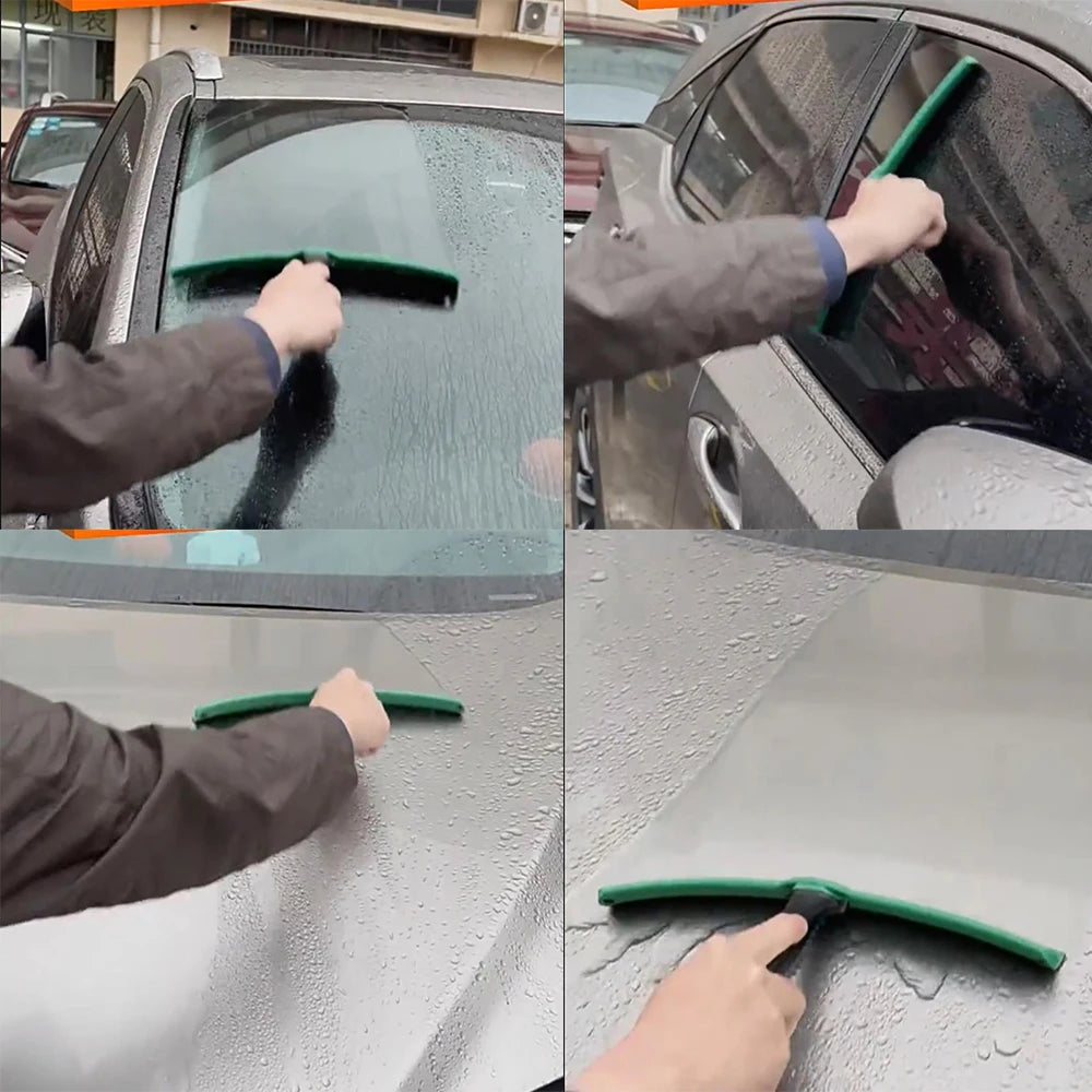 Rodo em T TOFAR Verde e Preto — Silicone Macio 25cm ou 35cm para Limpeza e Aplicação de PPF