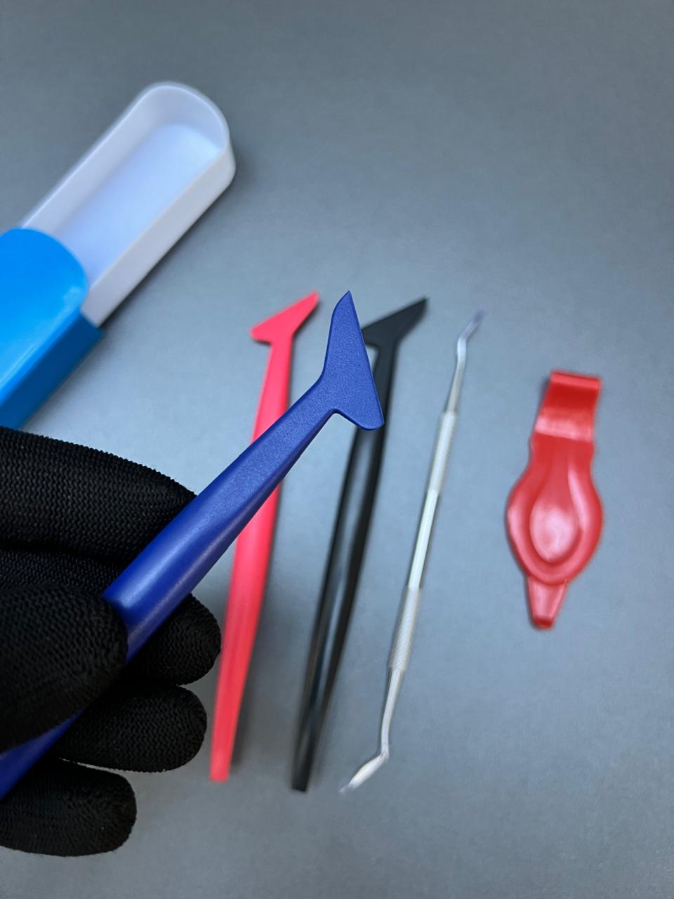 Kit 5 Espátulas Acabamento Profissional   Precisão em Envelopamento