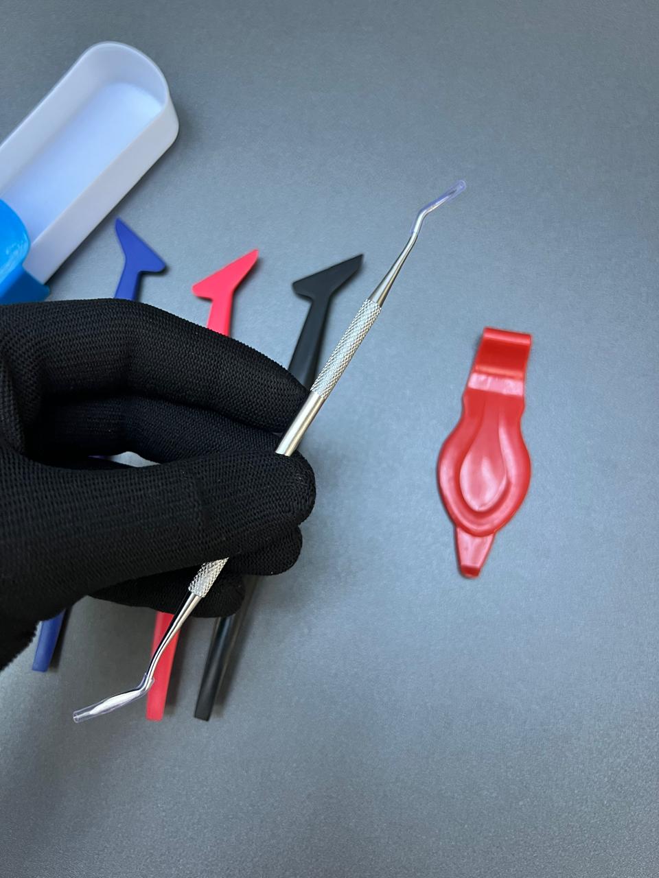 Kit 5 Espátulas Acabamento Profissional   Precisão em Envelopamento