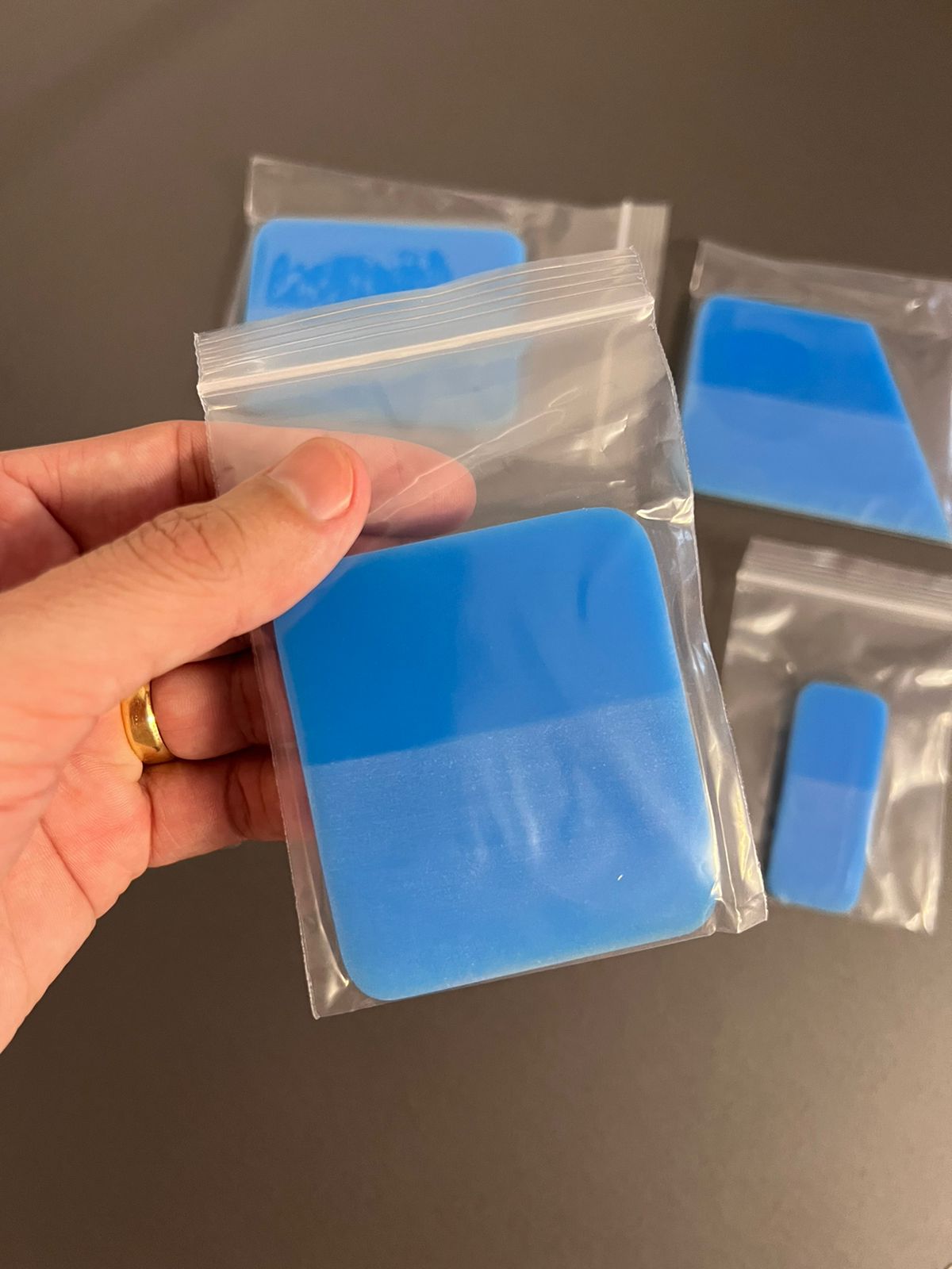 Kit 5 BORRACHAS para Instalação de PPF (opção Azul ou Rosa)