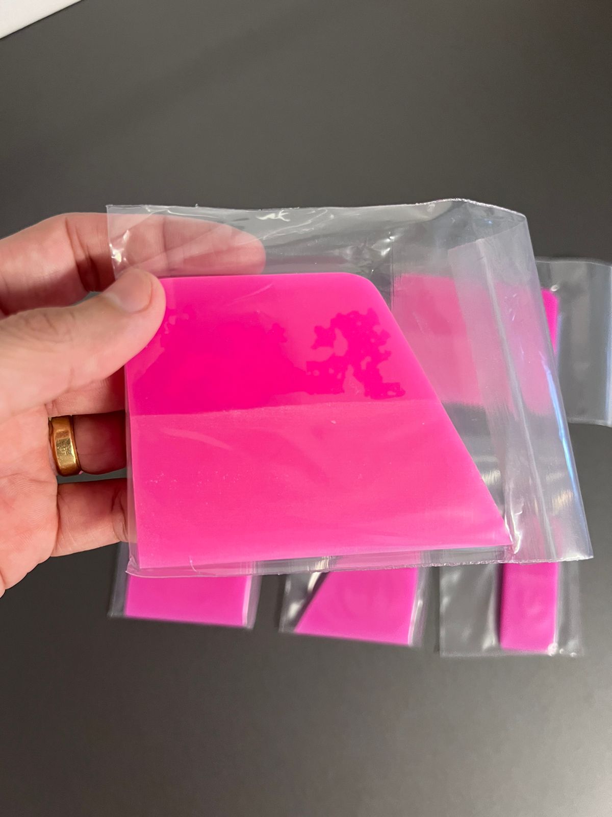Kit 5 BORRACHAS para Instalação de PPF (opção Azul ou Rosa)