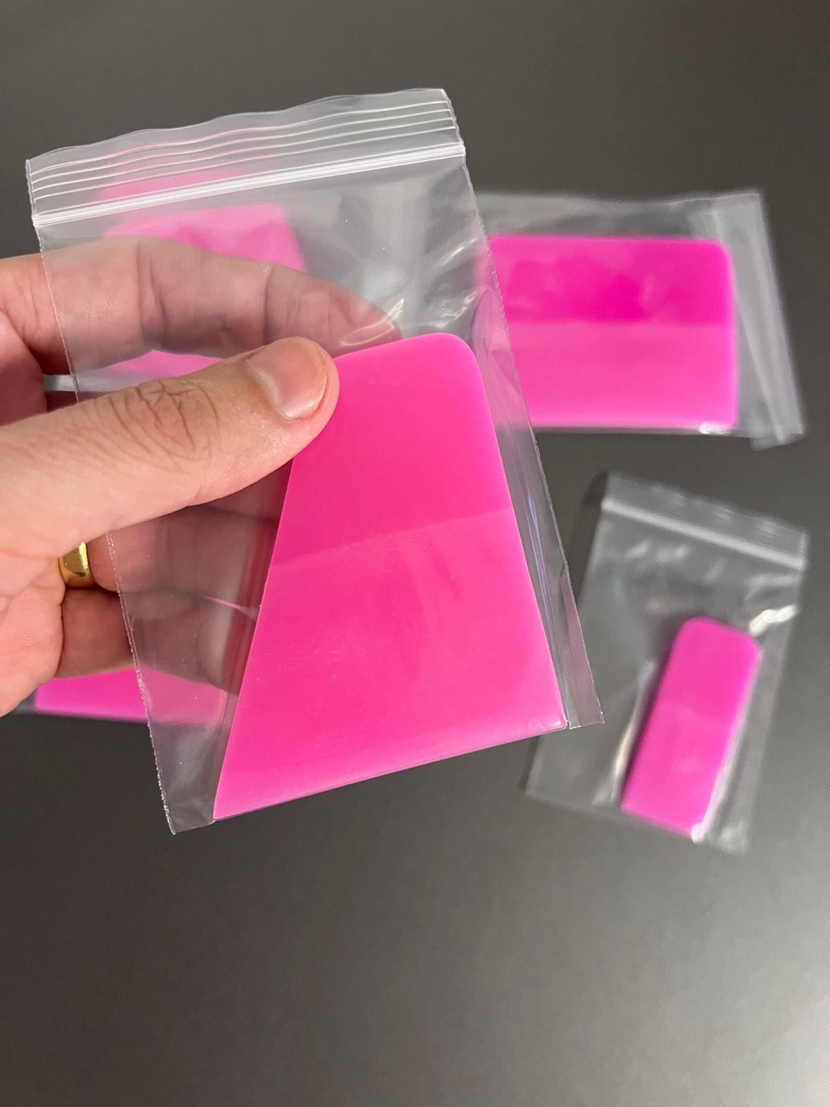Kit 5 BORRACHAS para Instalação de PPF (opção Azul ou Rosa)