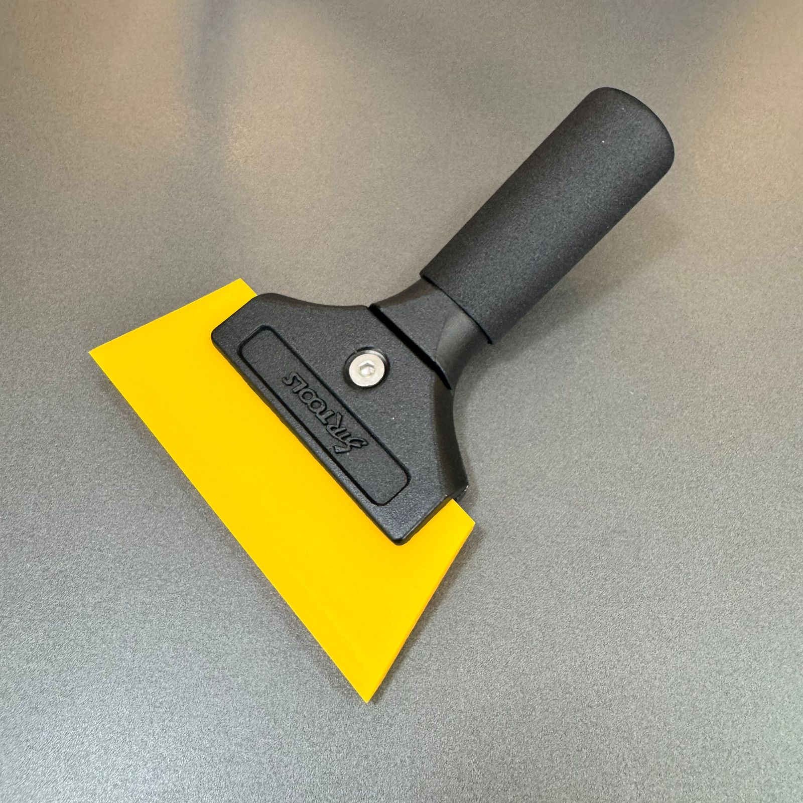 Cabo Profissional em Alumínio com Borracha Amarela Macia 13cm | Para Aplicação de Insulfilm