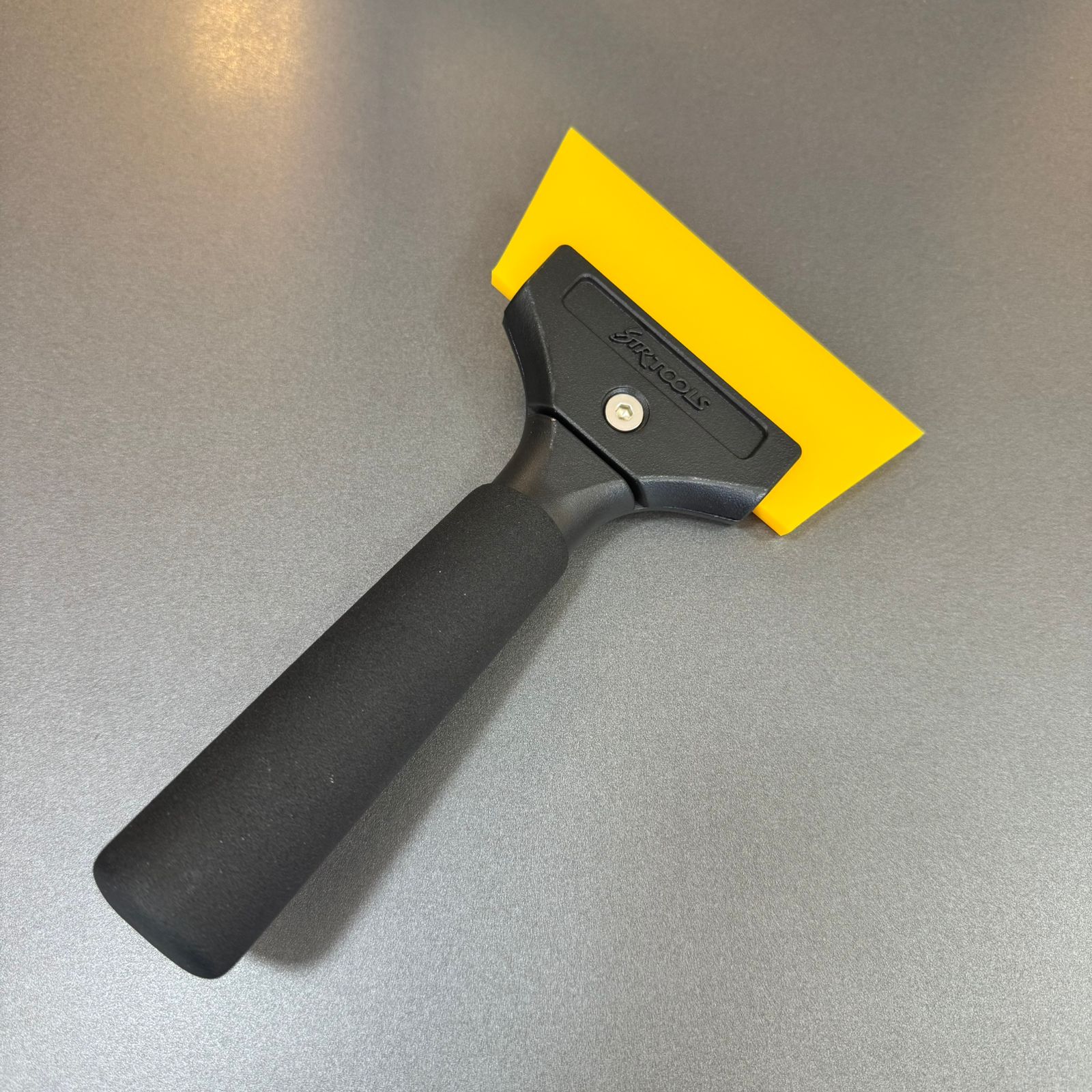Cabo Profissional em Alumínio com Borracha Amarela Macia 13cm | Para Aplicação de Insulfilm