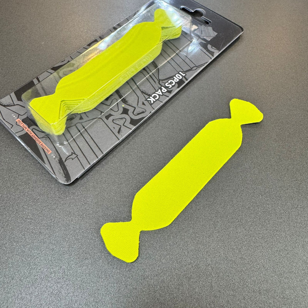 Kit com 10 Feltros Verde Fluorescente para Espátulas de Aplicação | Proteção para PPF, Window Film e Adesivos