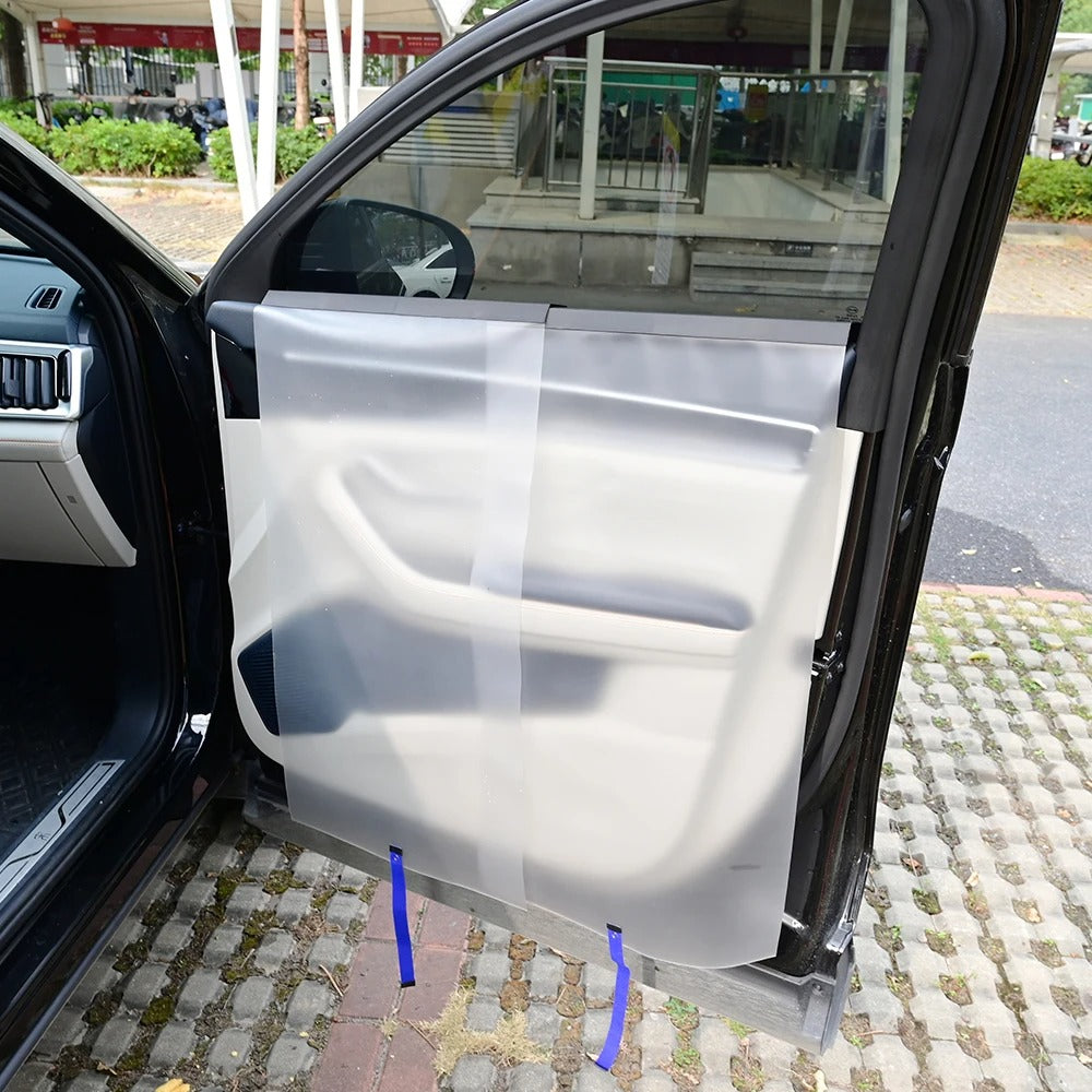 Kit 2 Protetores de Porta c/ Afastador Metálico 50cm   Proteção Profissional