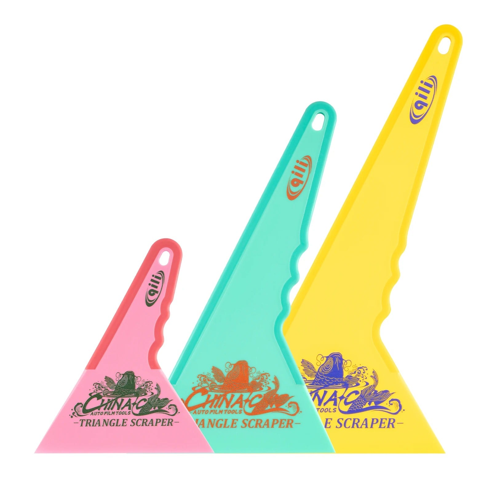Kit com 3 Batedores Premium Qili Tools Cabo Emborrachado | Com Fita Protetora (28,5cm / 23,5cm / 14,5cm)